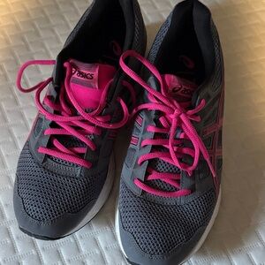 ASICS Women's Charcoal and Fuchsia Athletic Shoes